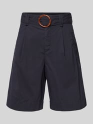 Regular Fit Shorts mit Bundfalten Modell 'Kira' von MAC Blau - 28
