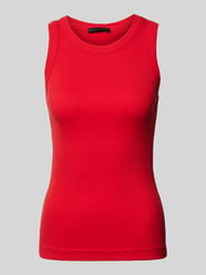 Tanktop in riblook, model 'OLINA' van Drykorn Rood - 14