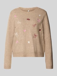 Regular fit pullover met wol model 'SHINE' van ONLY Beige - 6
