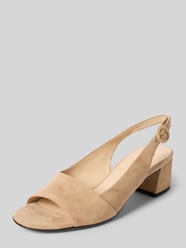 Midheels van leer met blokhak van Högl Beige - 38