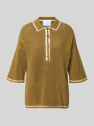 Gebreid shirt met polokraag en knoopsluiting curated by Anna Schürrle van Style Icon Collection - 4
