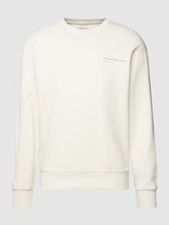 Relaxed fit sweatshirt van katoen met statementprint van Tom Tailor Denim Wit - 45