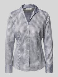 Overhemdblouse van puur katoen met all-over print van ETERNA - 6