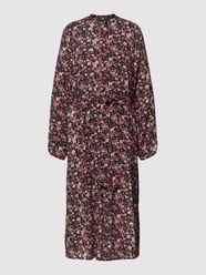 Midi-jurk met all-over bloemenmotief van More & More Grijs / zwart - 43