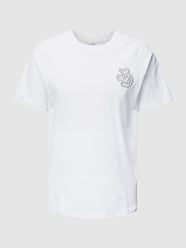 T-Shirt mit Label-Stitching Modell 'Darren' von Les Deux Weiß - 9
