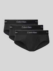 Slip mit elastischem Label-Bund im 3er-Pack von Calvin Klein Underwear Schwarz - 30