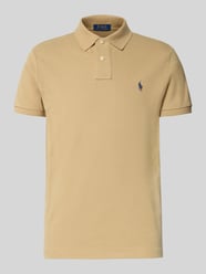 Custom Slim Fit Poloshirt mit Label-Stitching von Polo Ralph Lauren Beige - 35