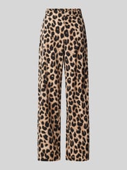 Loose fit stoffen broek met all-over print, model 'GURLA' van Pieces - 7