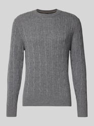 Sweter z dzianiny o kroju regular fit z mieszanki żywej wełny i kaszmiru model ‘HETICO’ od BOSS - 26
