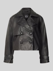 Cropped Lederjacke aus echtem Leder von Armani Exchange - 28