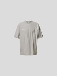 Oversized T-Shirt mit Label-Detail von VETEMENTS Grau - 4