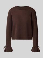 Sweter z marszczonymi rękawami od PIECES - 25