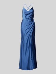 Abendkleid mit Wasserfall-Ausschnitt von Laona Blau - 12