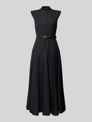 Taliowana sukienka casualowa z czystej bawełny model 'GESTO' od Max Mara Studio - 3
