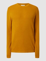 Pullover van biologisch katoen, model 'Rocks' van Selected Homme Geel - 41