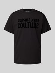 T-Shirt mit Label-Print von Versace Jeans Couture Schwarz - 12