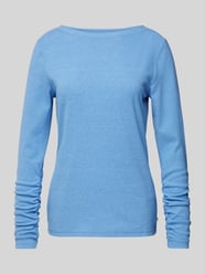 Tailliertes Langarmshirt mit U-Boot Ausschnitt  von Tom Tailor Denim Blau - 16