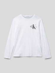 Longsleeve mit Label-Schriftzug Modell 'CHEST MONOGRAM' von Calvin Klein Jeans Weiß - 6