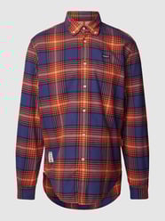 Freizeithemd mit Karomuster und Button-Down-Kragen von Napapijri Orange - 27