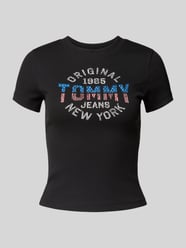Slim fit T-shirt van ribstof van Tommy Jeans - 39