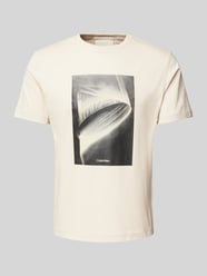 T-shirt met labelprint van CK Calvin Klein Beige - 12