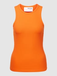 Tanktop in Ripp-Optik Modell 'FANNA' von Selected Femme Orange - 30