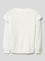 Strickpullover mit Rüschen Modell 'GABY' von Mango Weiß - 19