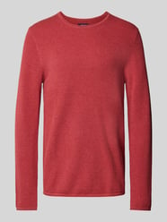 Sweter z dzianiny z okrągłym dekoltem od MCNEAL Czerwony - 32