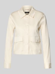 Regular Fit Blazer aus Baumwoll-Mix mit Pattentaschen von comma Beige - 26