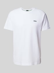 T-Shirt mit Label-Print von BOSS Green Weiß - 10