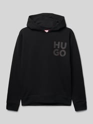 Hoodie met labelprint van HUGO - 7