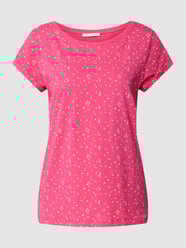T-shirt met gebloemd motief van edc By Esprit Roze - 2
