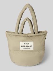 Torba shopper z naszywką z logo i detalem z logo od MADS NØRGAARD - 41