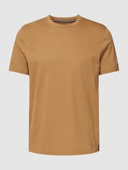 T-Shirt mit geripptem Rundhalsausschnitt von Tommy Hilfiger Braun - 5