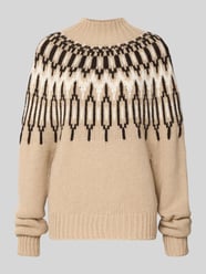Gebreide pullover met ribboorden van Drykorn Beige - 16