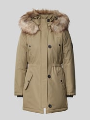 Parka taliowana z obszyciem ze sztucznego futra model ‘IRIS’ od Only Zielony - 10