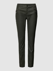 Skinny fit jeans met ritszakken van MAC Groen - 35