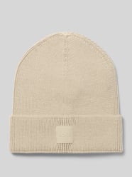 Mütze aus Schurwolle mit Logo-Patch von BOSS Beige - 23