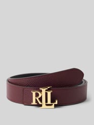 Riem van echt rundleer model 'REV' van Lauren Ralph Lauren Bordeaux - 2