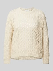 Sweter z dzianiny z haftem angielskim model ‘RIVA’ od Marella - 45