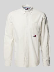 Regular fit vrijetijdsoverhemd met labelstitching, model 'OXFORD' van Tommy Jeans Beige - 28