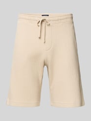 Korte regular fit broek met structuurmotief van MCNEAL Beige - 1