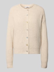 Gebreid jack van viscosemix, model 'LUCCAPK' van VILLA SOPHIE Beige - 28