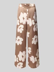 Loose fit satijnen broek met all-over motief van s.Oliver BLACK LABEL - 3