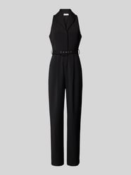 Straight Fit Jumpsuit mit V-Ausschnitt von Selected Femme Schwarz - 30