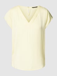 Blusenshirt mit V-Ausschnitt von comma Gelb - 27