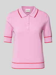 Strick-Polo mit Kontrastdetail von P&C* curated by Veronika Heilbrunner Pink - 1