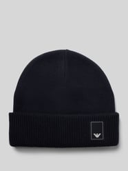 Beanie mit Label-Detail von Emporio Armani Blau - 1