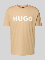 T-Shirt mit Label-Print Modell 'DULIVIO' von HUGO Beige - 21