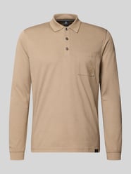 Regular Fit Poloshirt in Two-Tone-Machart von LERROS Beige - 14